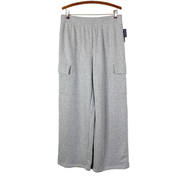 NWT Grayson Threads Wide Leg Cargo Sweatpants XL Gray - Picture 3 of 13